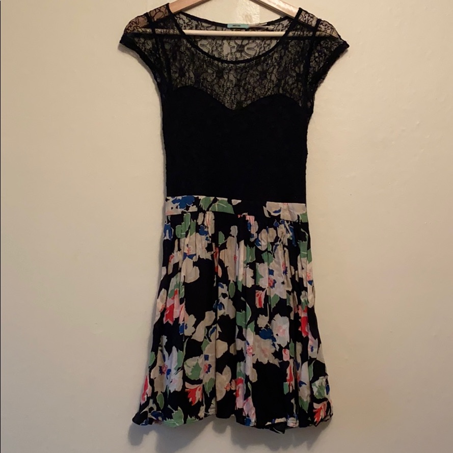 Urban Outfitters Floral Print Twotone Dress